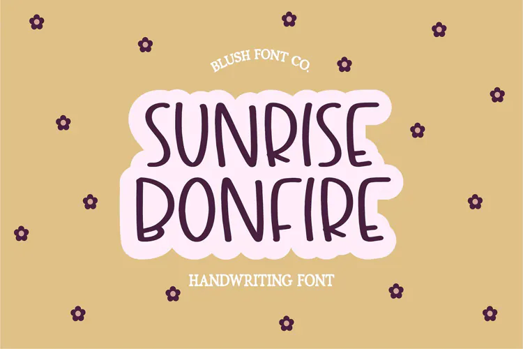 SUNRISE BONFIRE Cute Simple Handwriting Font