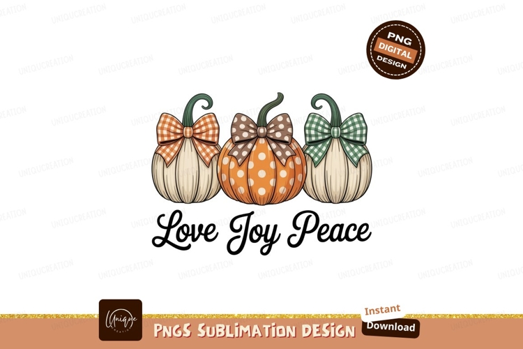 Three pumpkins with bows orange white