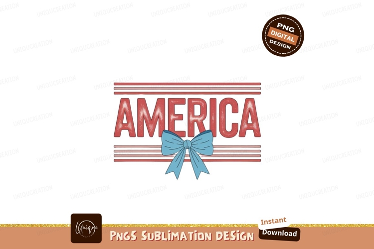 America bow design ribbon blue