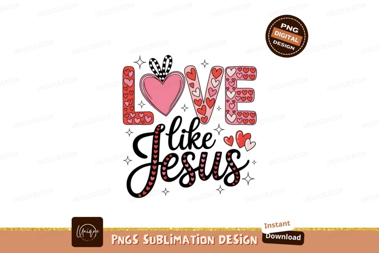 Love Jesus hearts design pink