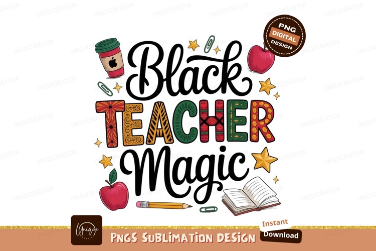 Black Teacher Magic apple pencil