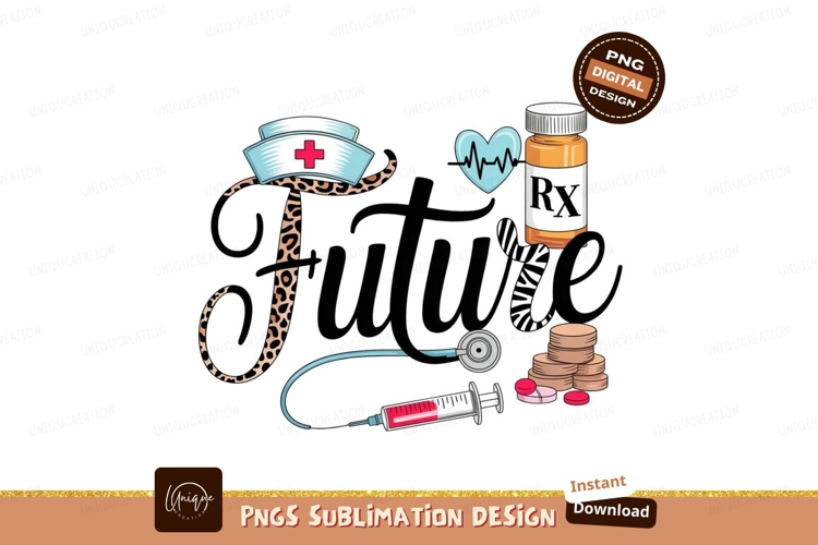 Nurse Future Leopard Print Medical Icons healthcare
