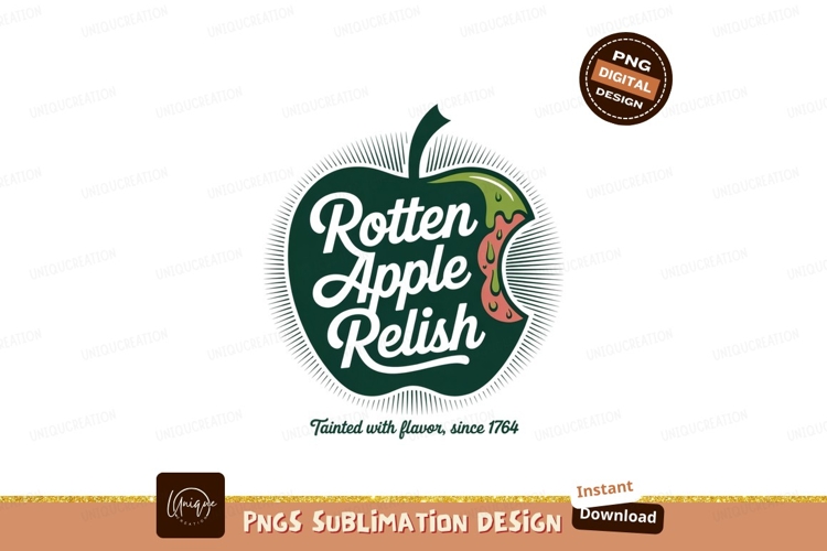 Rotten Apple Relish logo green pink