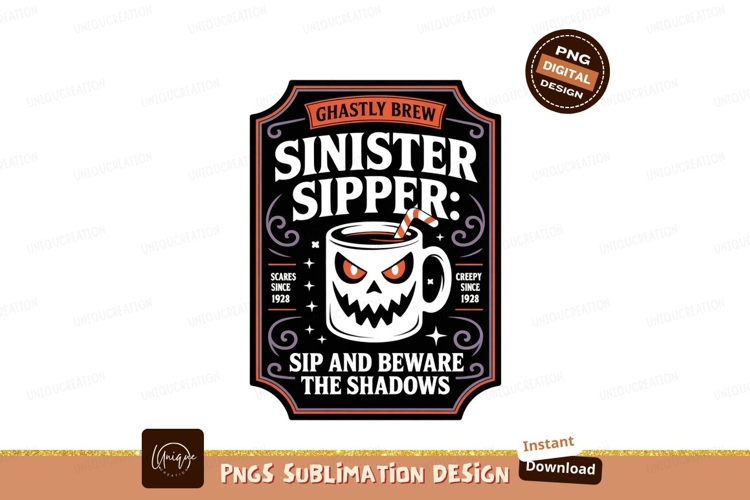 Ghastly brew sinister sipper drink halloween spooky