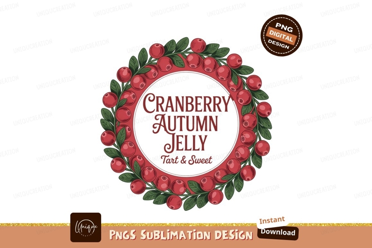 Cranberry Autumn Jelly Wreath tart sweet