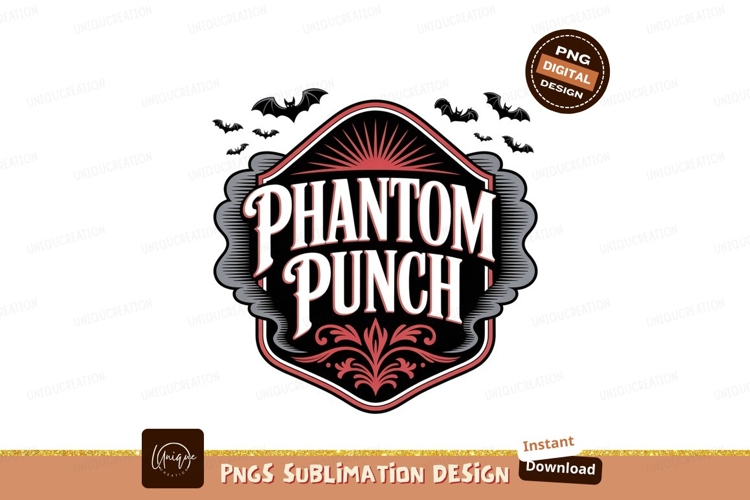 Phantom Punch logo with bats and smoke image