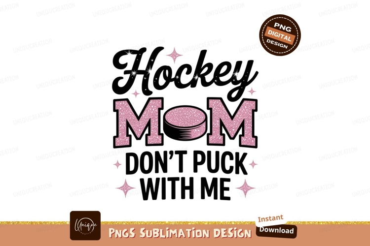 Hockey Mom Puck Power sports text