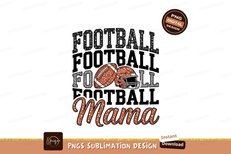 Football helmet and ball mama design sports