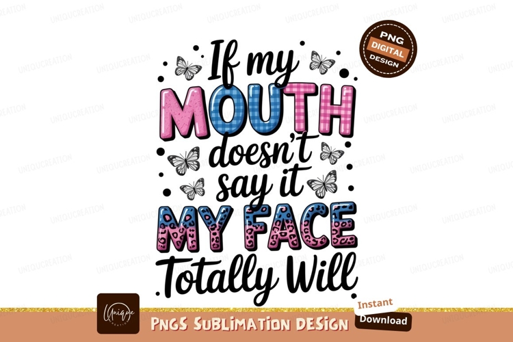 Pink blue plaid leopard butterflies text image