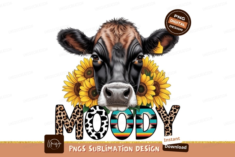 Cow sunflowers western style leopard cowprint
