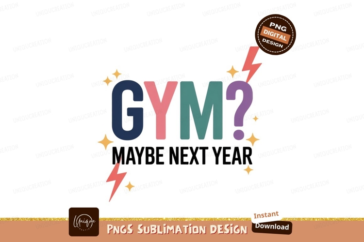 Gym question with lightning and stars bold