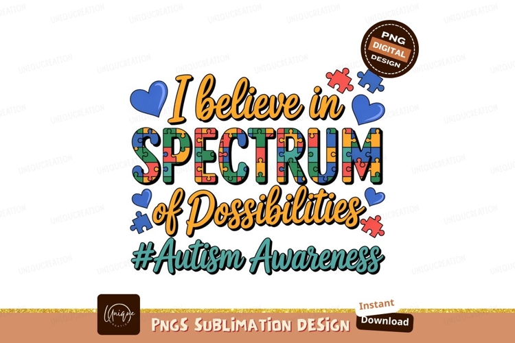 Proud Autism Dad Colorful Puzzle Hearts image I believe in s