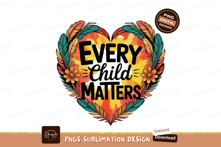 Every Child Matters Feather Heart feathers