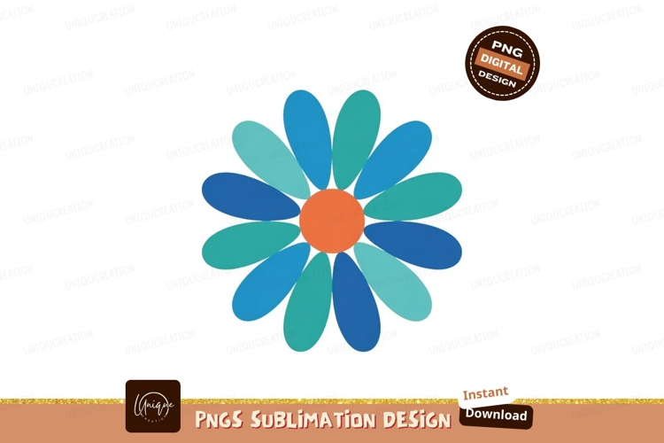 Blue Flower Clipart Image 7