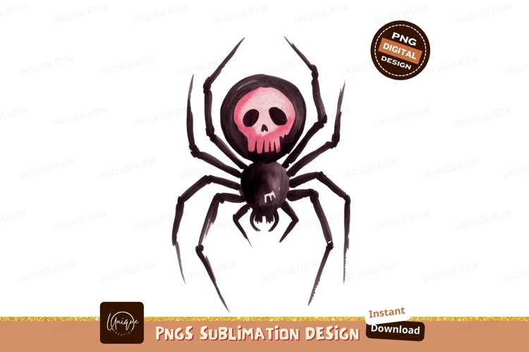Black Spider Clipart Image 23