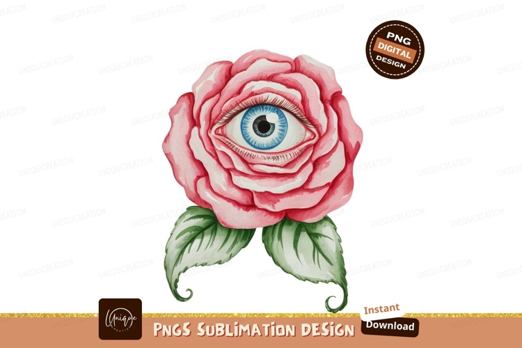 Pink rose with blue eye iris