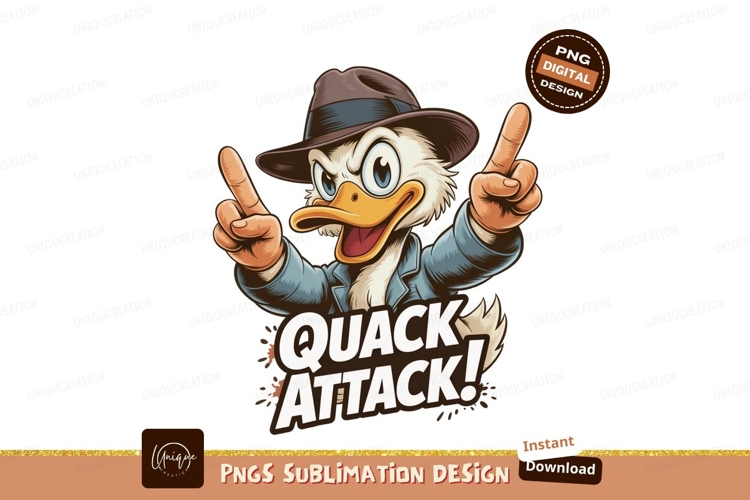 Cartoon duck wearing hat and jacket character