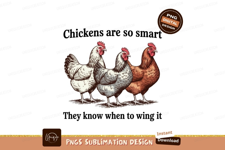 Three chickens white grey brown poultry fowl