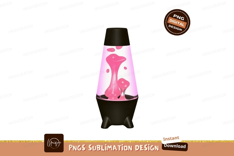 Pink lava lamp with black base blobs movement example image 1
