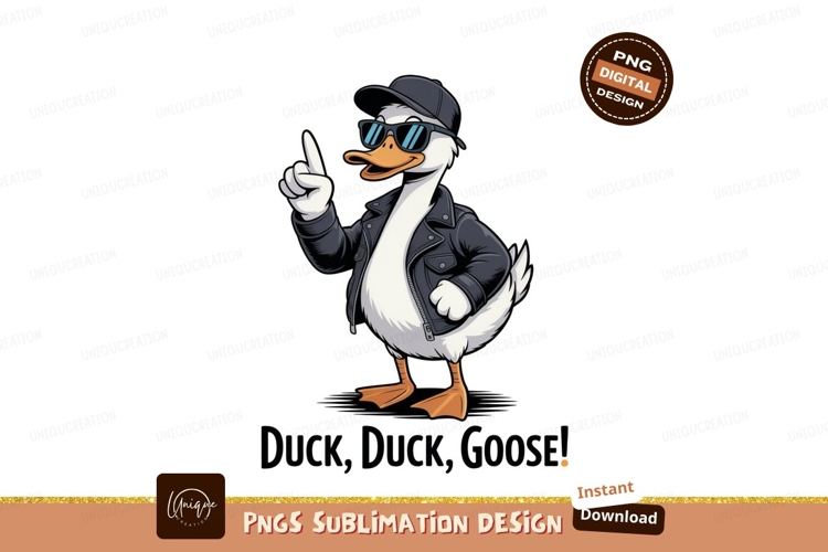 Cool goose wearing sunglasses and jacket animal bird
