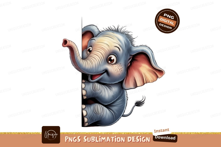 Cute Elephant Clipart Image 22
