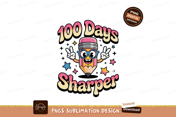 Happy pencil celebrating hundred days sharper image