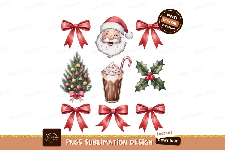 Christmas elements festive holiday celebration santa