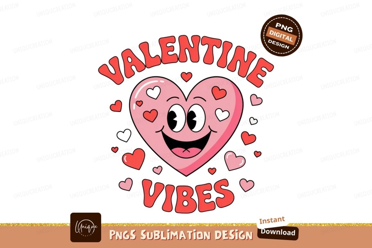 Happy heart character with valentine text pink