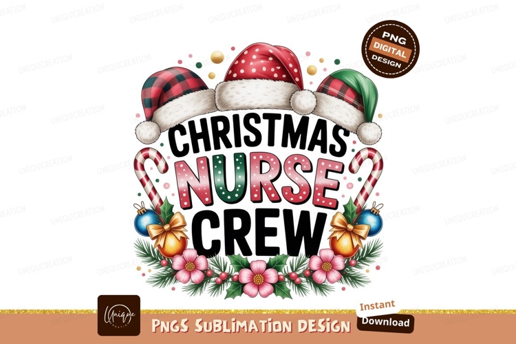 Festive nurse crew holiday hats Christmas santa