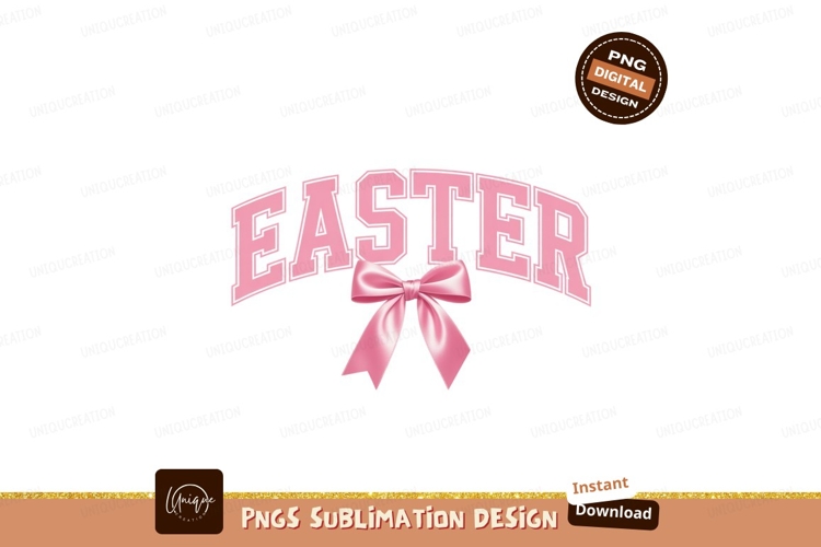 Pink Easter Bow Graphic ribbon holiday