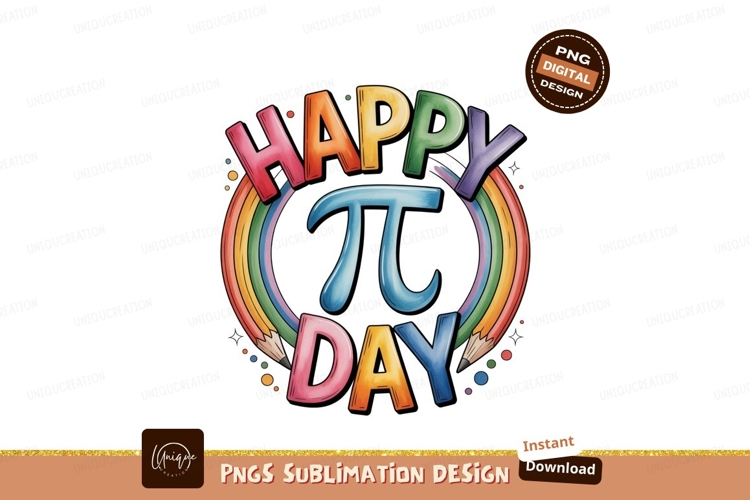 Happy Pi Day Rainbow Celebration image example image 1