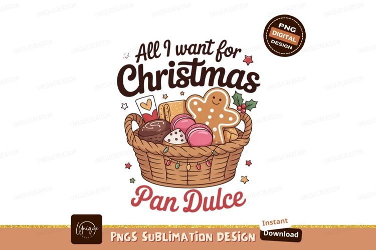 Christmas treats basket with gingerbread man cookies