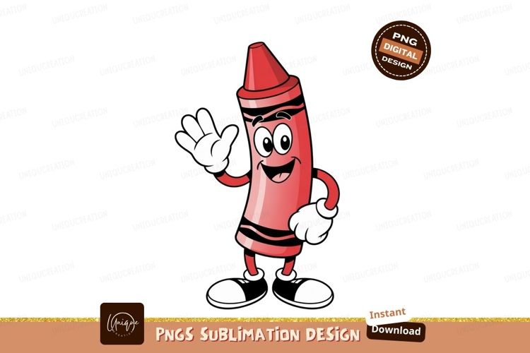 Red Crayon Clipart Image 5