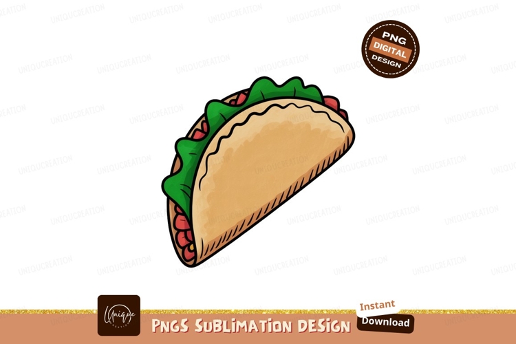 Delicious Taco With Green Lettuce And Red Tomatoes