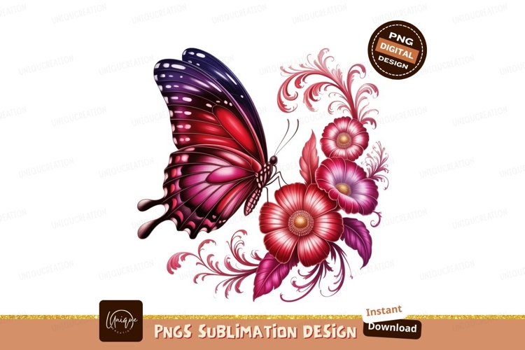 Pink Butterfly Clipart Image 3