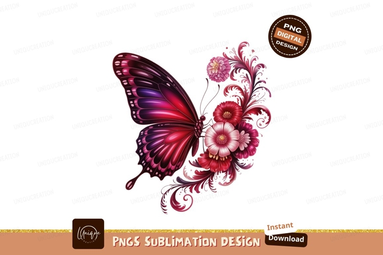 Pink Butterfly Clipart Image 15