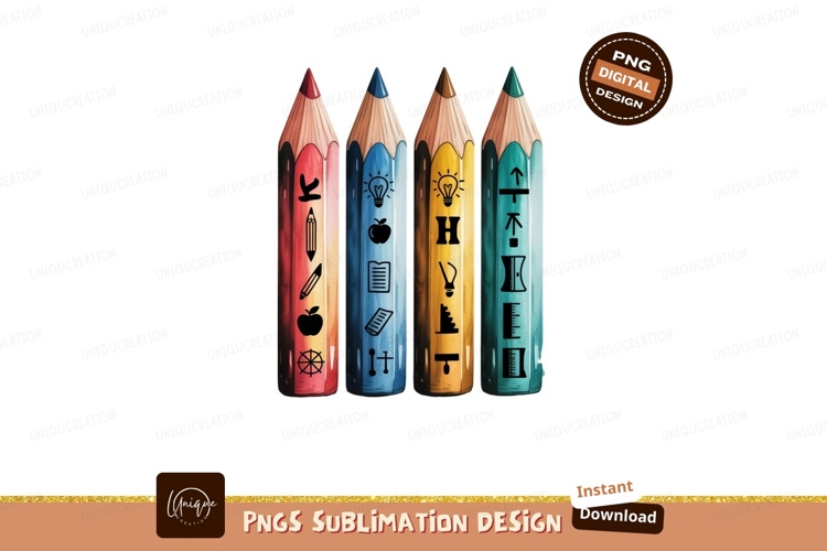 Colorful Pencils Clipart Image 6