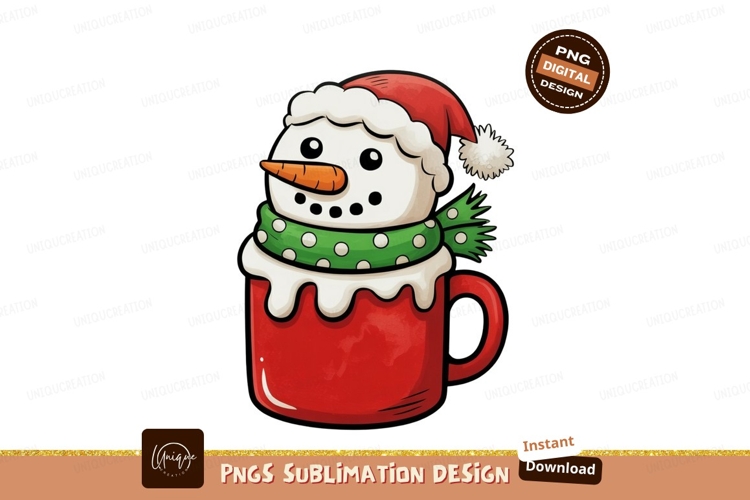 Festive reindeer mug with whipped cream and tree Christmas