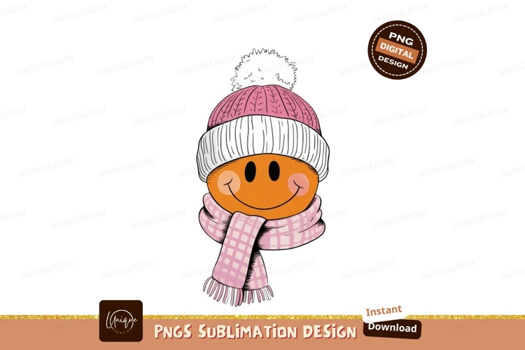 Smiley face winter wear scarf
