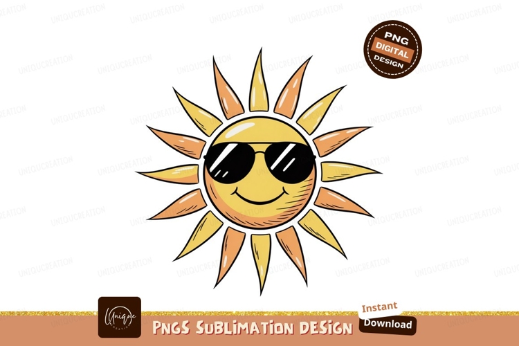 Sun With Sunglasses Clipart Image 12