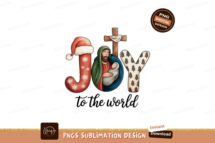 Nativity scene joy Christmas stocking jesus