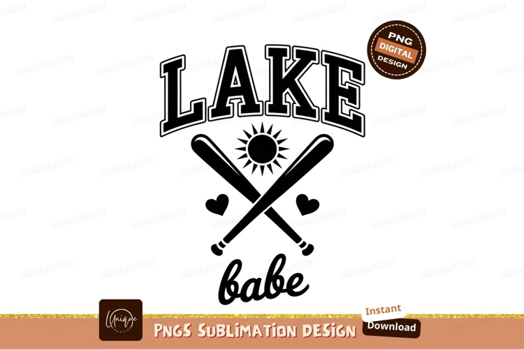 Lake sun emblem graphic
