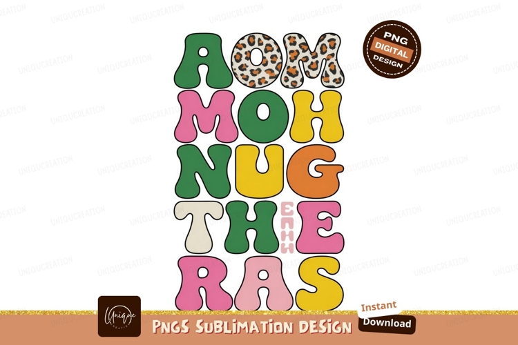 Retro Leopard Print Mom Hugs image