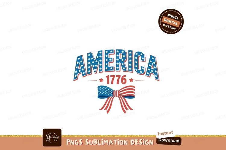 American patriotic bow and stars image