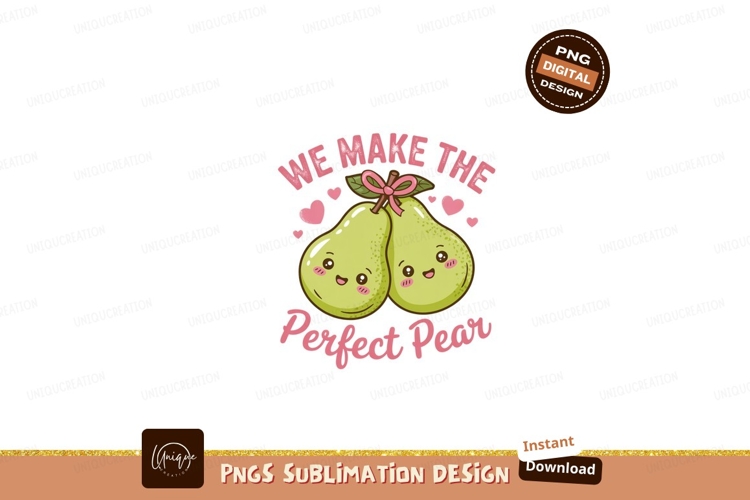 Cute Pears With Hearts fruit pink