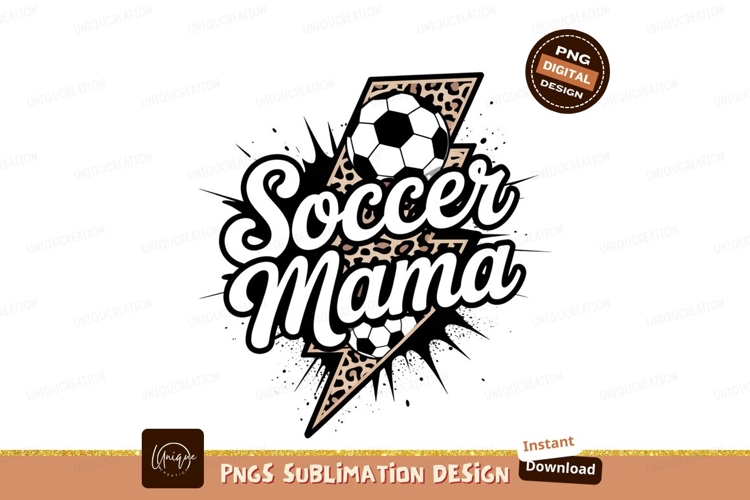 Soccer Mama Leopard Sublimation PNG