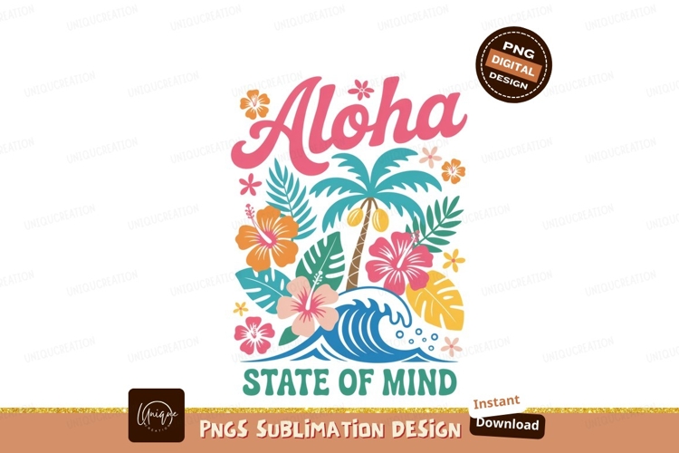 Aloha Tropical Beach Scene ocean wave example image 1