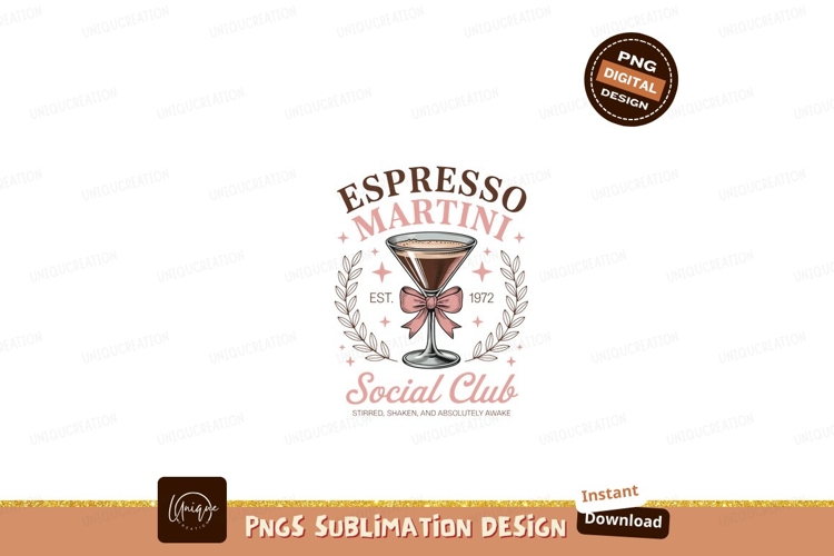 Format: Title: Espresso Martini Social Club cocktail example image 1