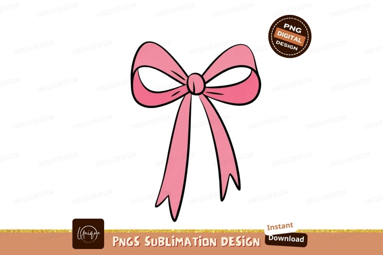 Pink ribbon bow decoration gift