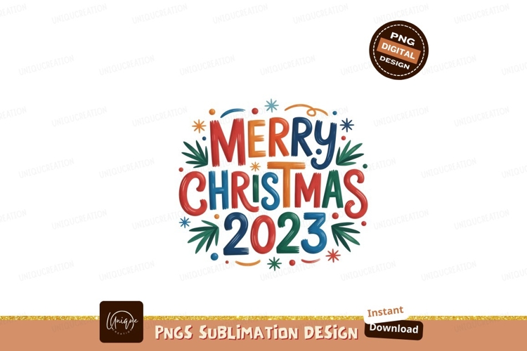 Merry Christmas colorful festive greeting image